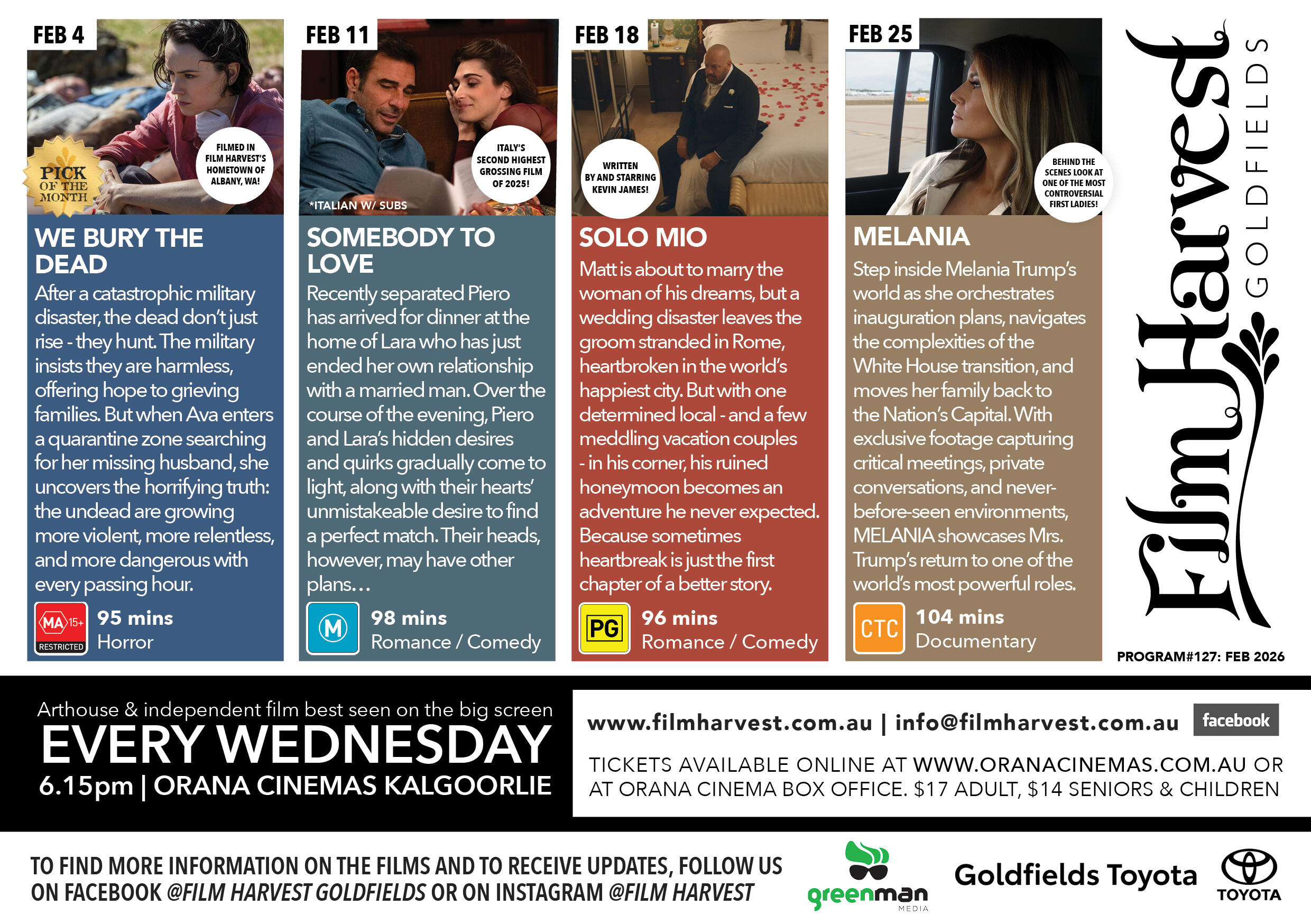 Film Harvest February 2026 - Goldfields