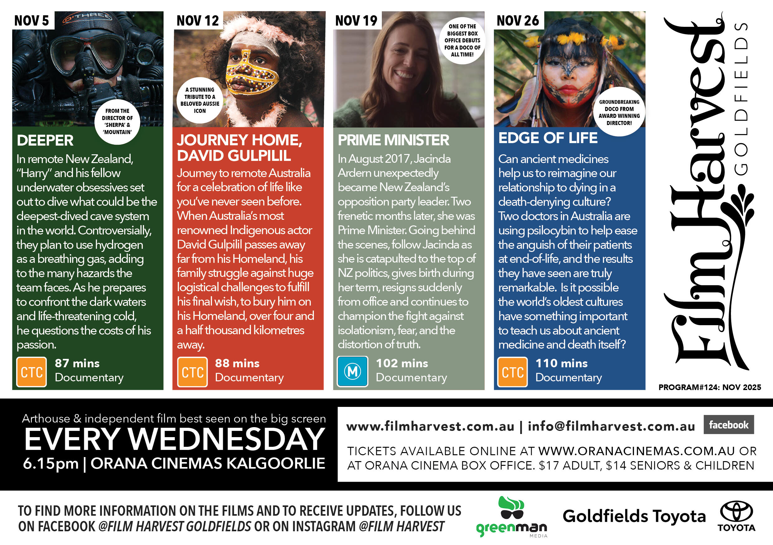 Film Harvest August 2025 - Goldfields