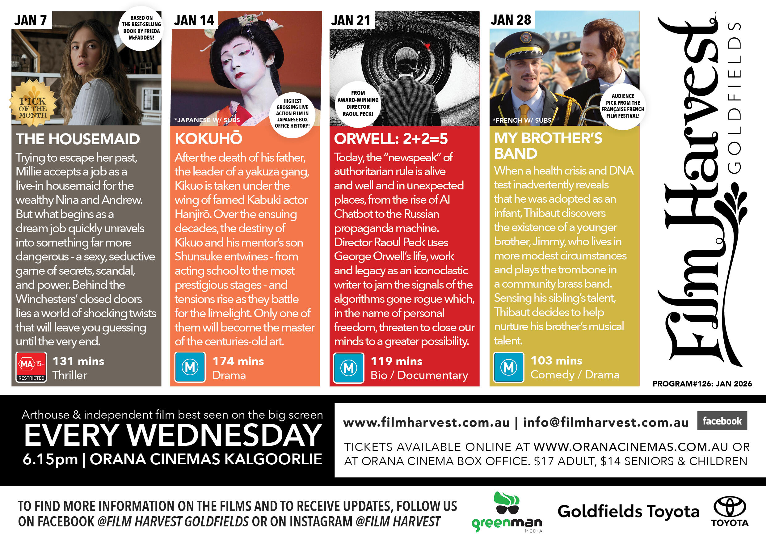 Film Harvest January 2026 - Goldfields